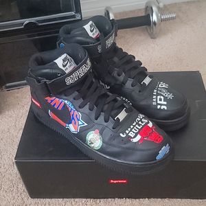 Used Nike Air Force 1 Mid Supreme NBA Black 10.5 man size